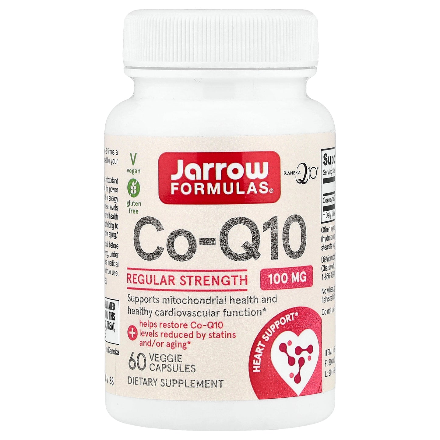 Jarrow Formulas, Co-Q10, 100 mg, 60 Veggie Capsules