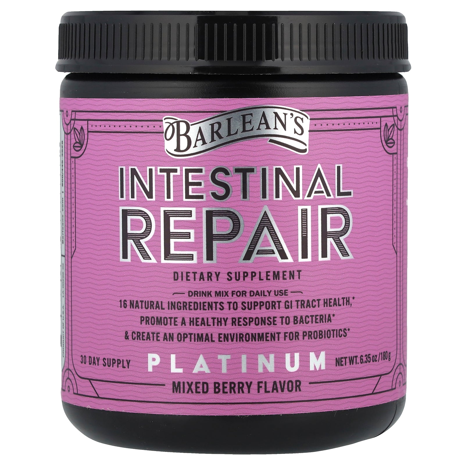 Barlean's, Platinum Intestinal Repair, Mixed Berry, 6.35 oz (180 g)
