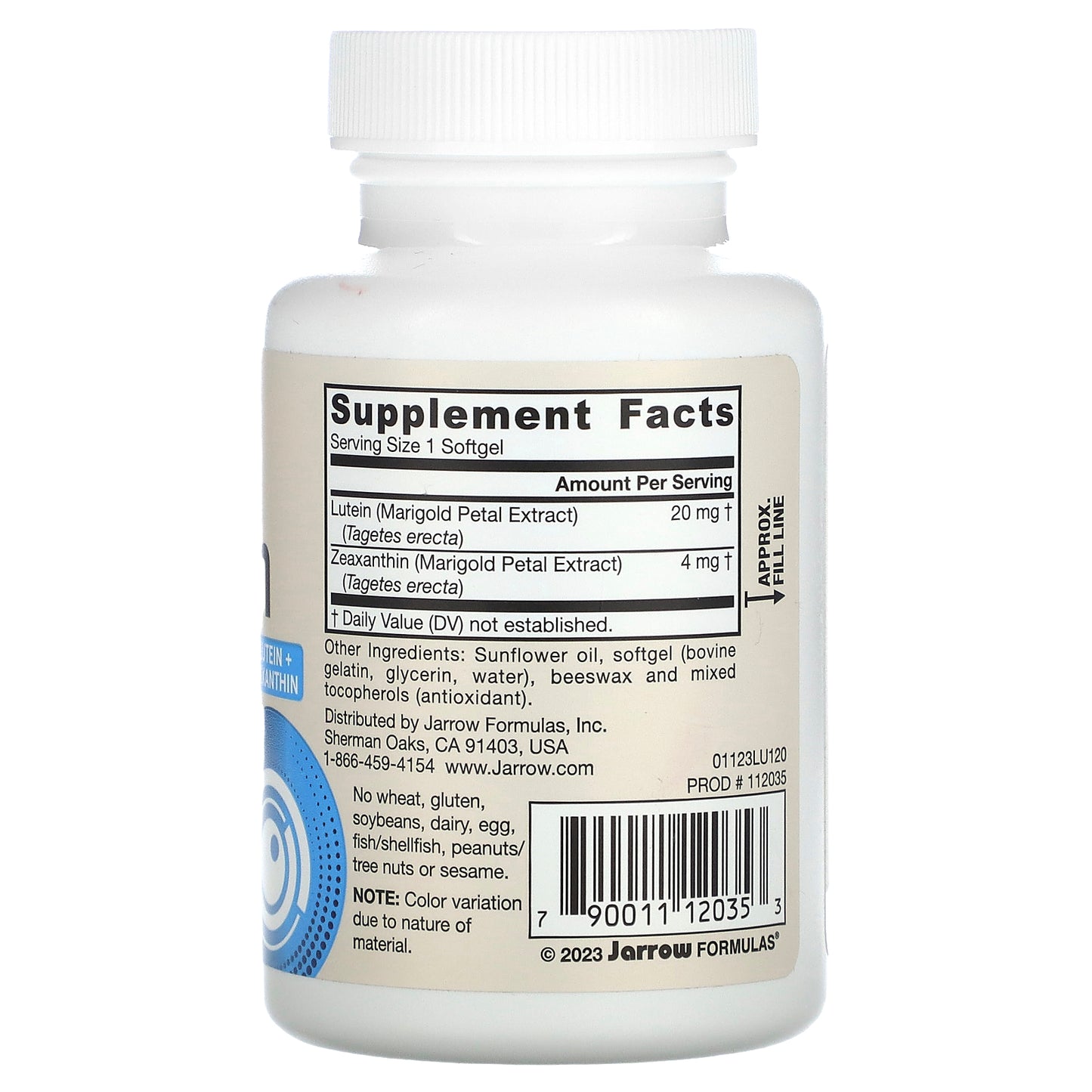 Jarrow Formulas, Lutein, 20 mg, 120 Softgels