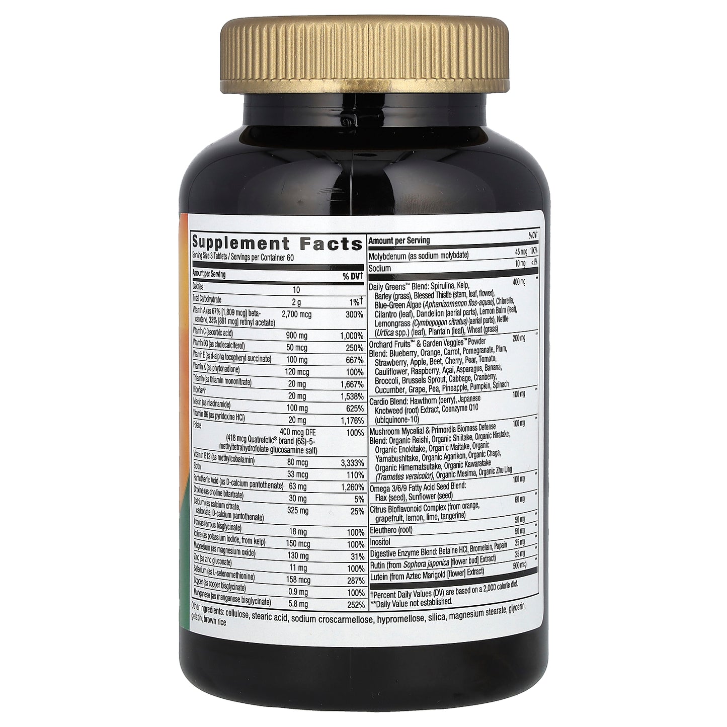 Nature's Way, Alive! Max3 Potency Adult Complete Multivitamin, With Iron, 180 Tablets