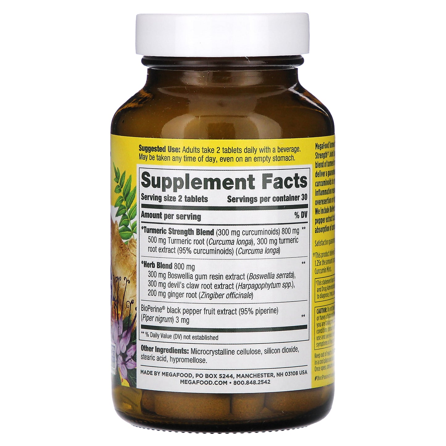 MegaFood, Turmeric Curcumin, Joint, 60 Tablets