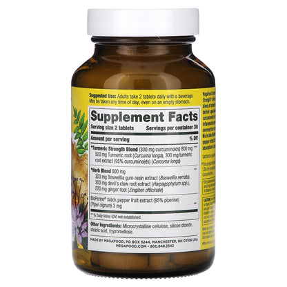 MegaFood, Turmeric Curcumin, Joint, 60 Tablets