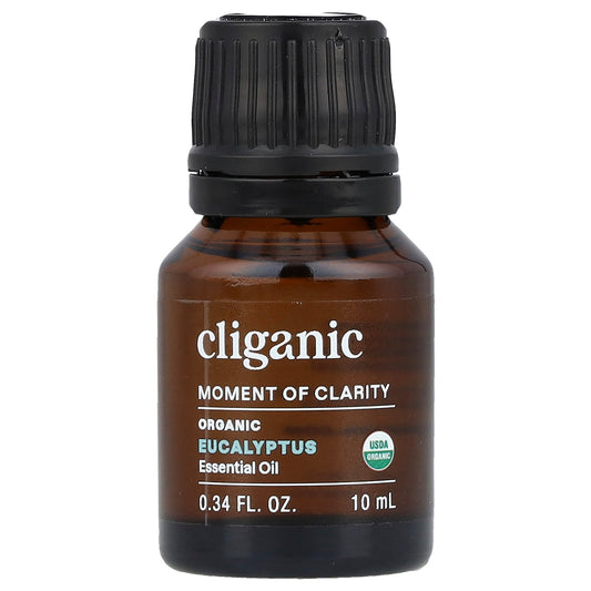 Cliganic, Moment of Clarity™, Essential Oil, Organic Eucalyptus, 0.34 fl oz (10 ml)