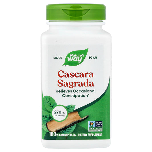 Nature's Way, Cascara Sagrada, 270 mg, 180 Vegan Capsules