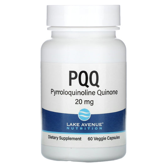 Lake Avenue Nutrition, PQQ, 20 mg, 60 Veggie Capsules