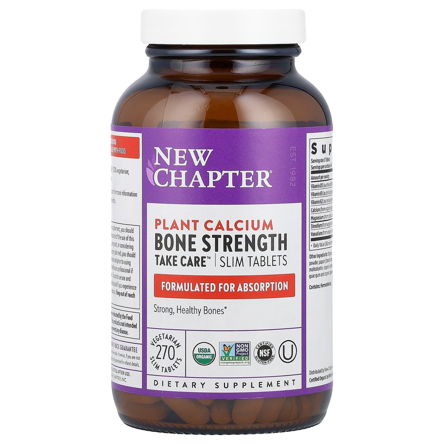 New Chapter, Plant Calcium, Bone Strength Take Care™, 270 Vegetarian Slim Tablets