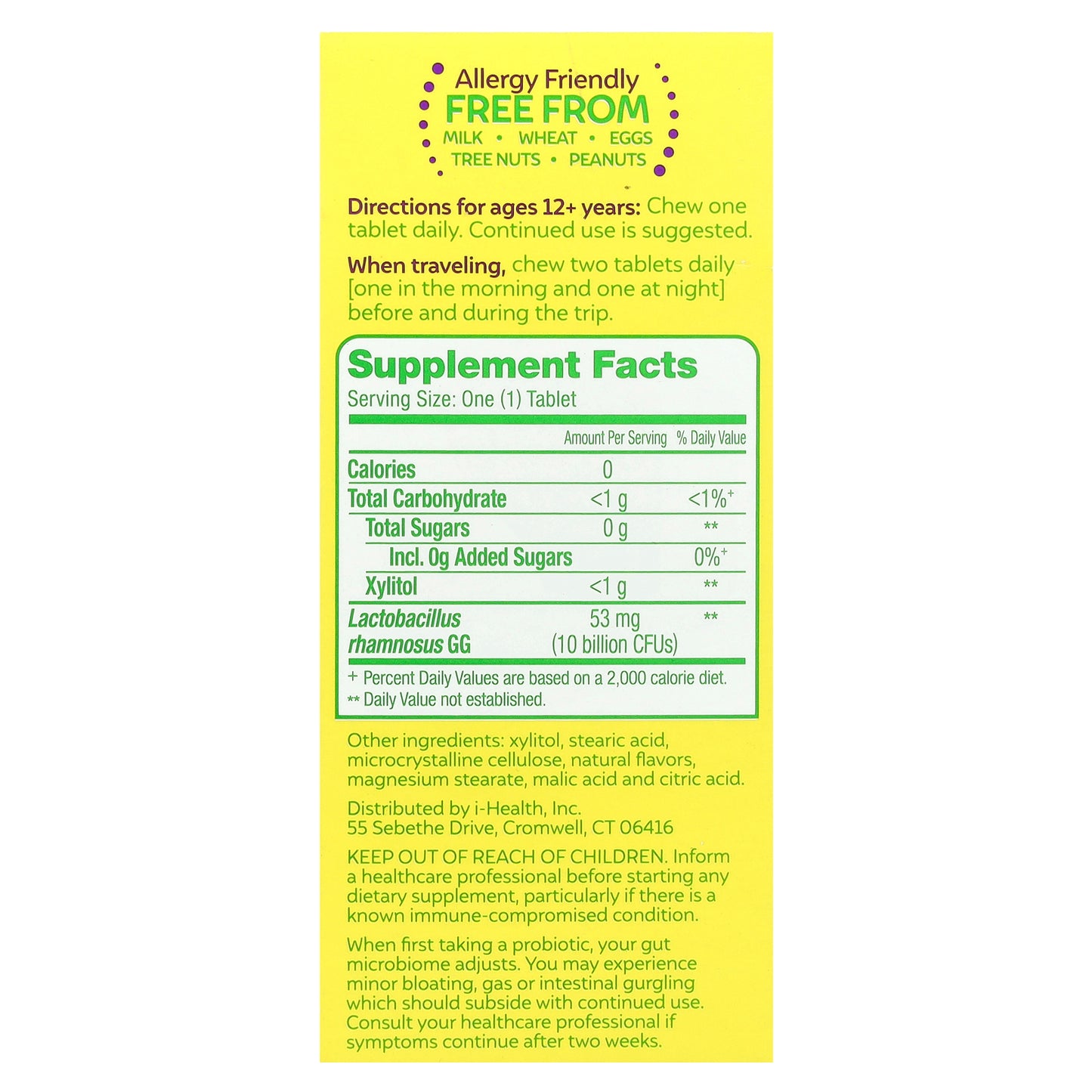 Culturelle, Digestive Daily Probiotic Chewables, Fresh Orange, 24 Once Daily Tablets (53 mg Per Tablet)