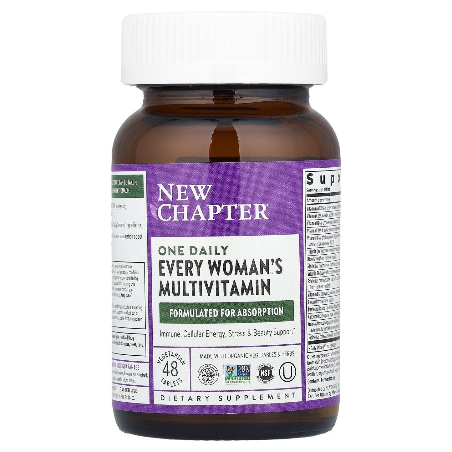 New Chapter, One Daily Every Woman's™ Multivitamin, 48 Vegetarian Tablets