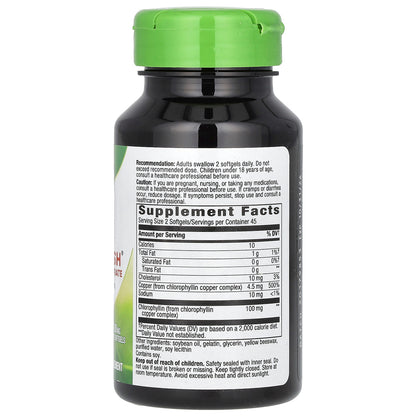 Nature's Way, Chlorofresh, Chlorophyll Concentrate, 100 mg, 90 Softgels (50 mg per Softgel)