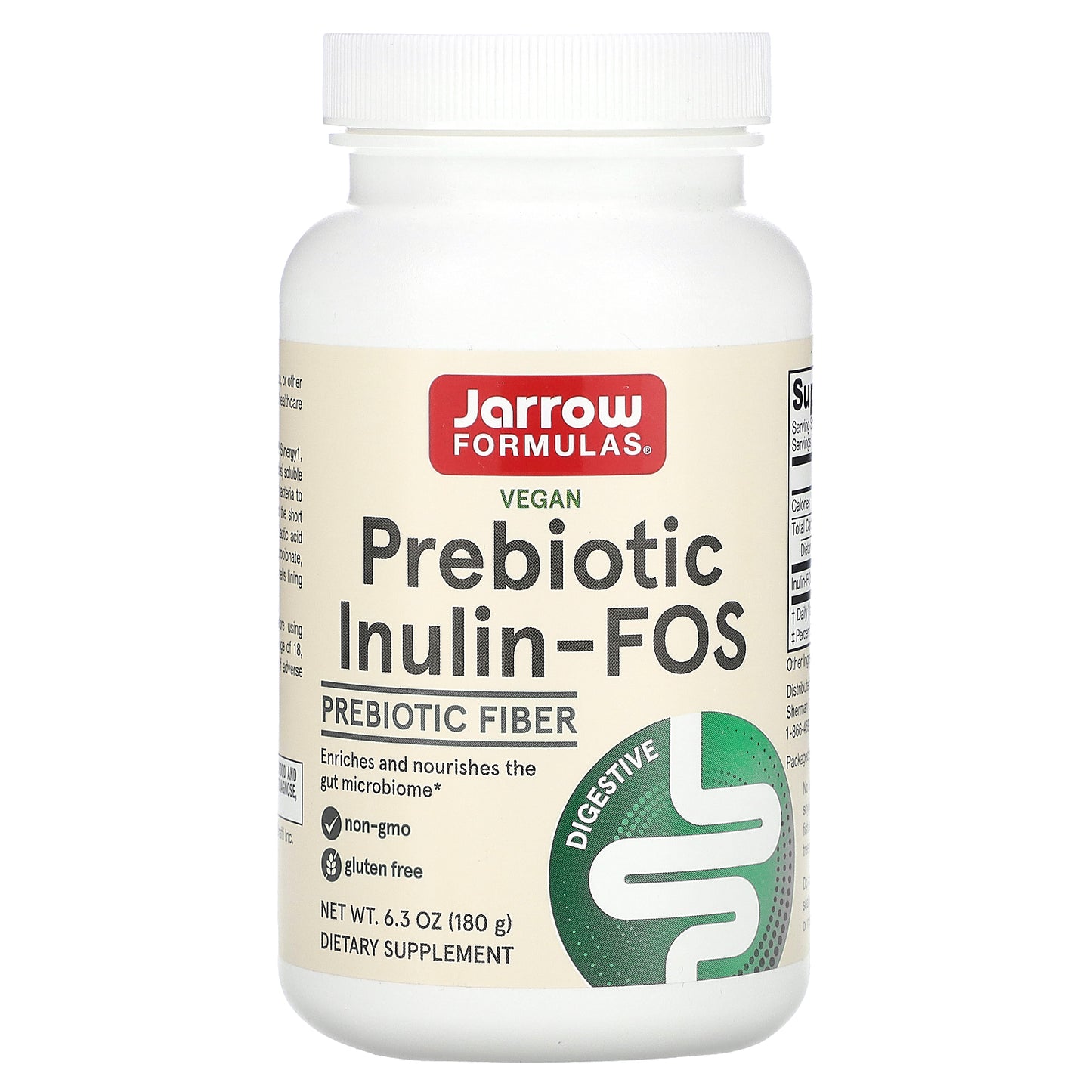 Jarrow Formulas, Prebiotic Inulin-FOS, 6.3 oz (180 g)