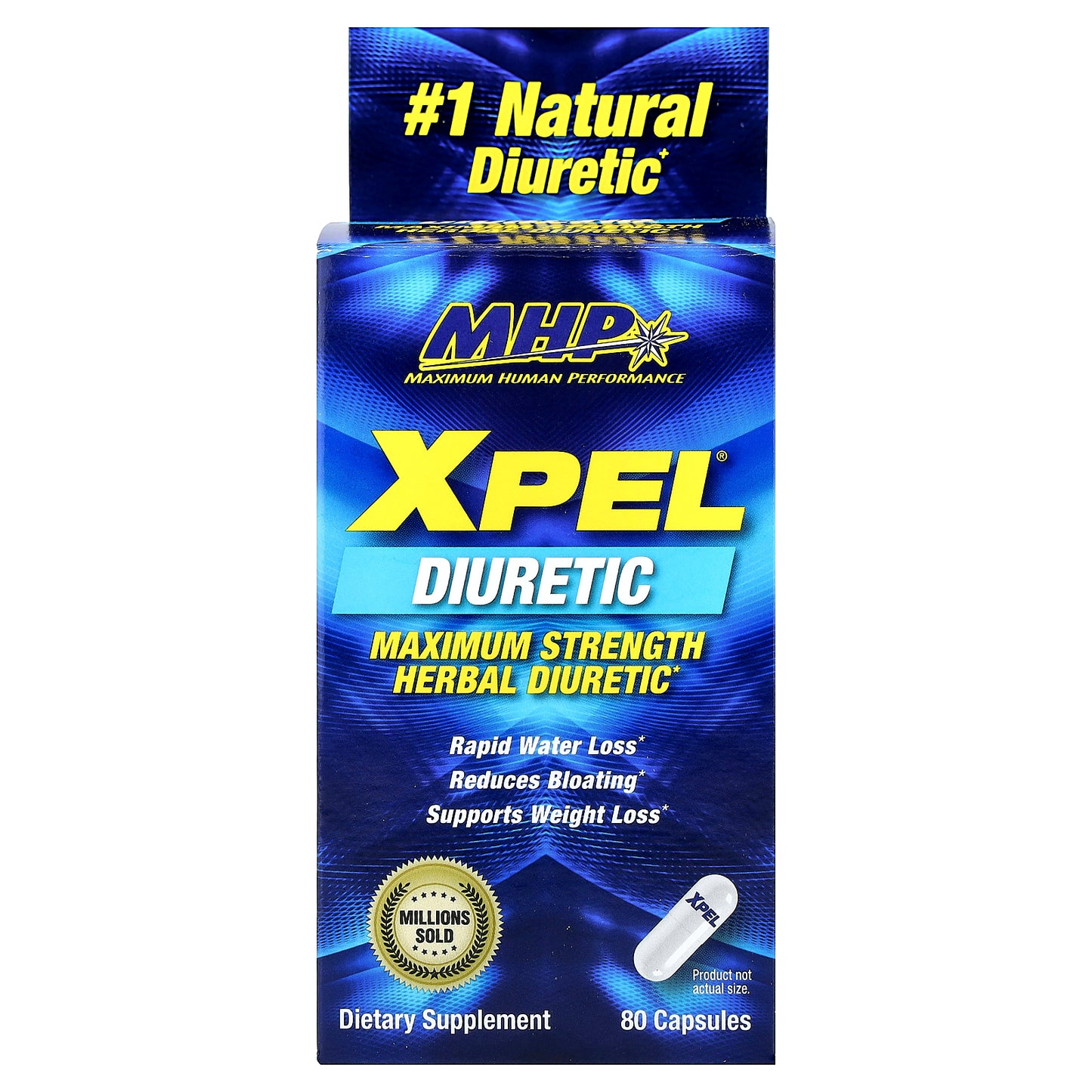MHP, XPEL®, Maximum Strength Herbal Diuretic, 80 Capsules