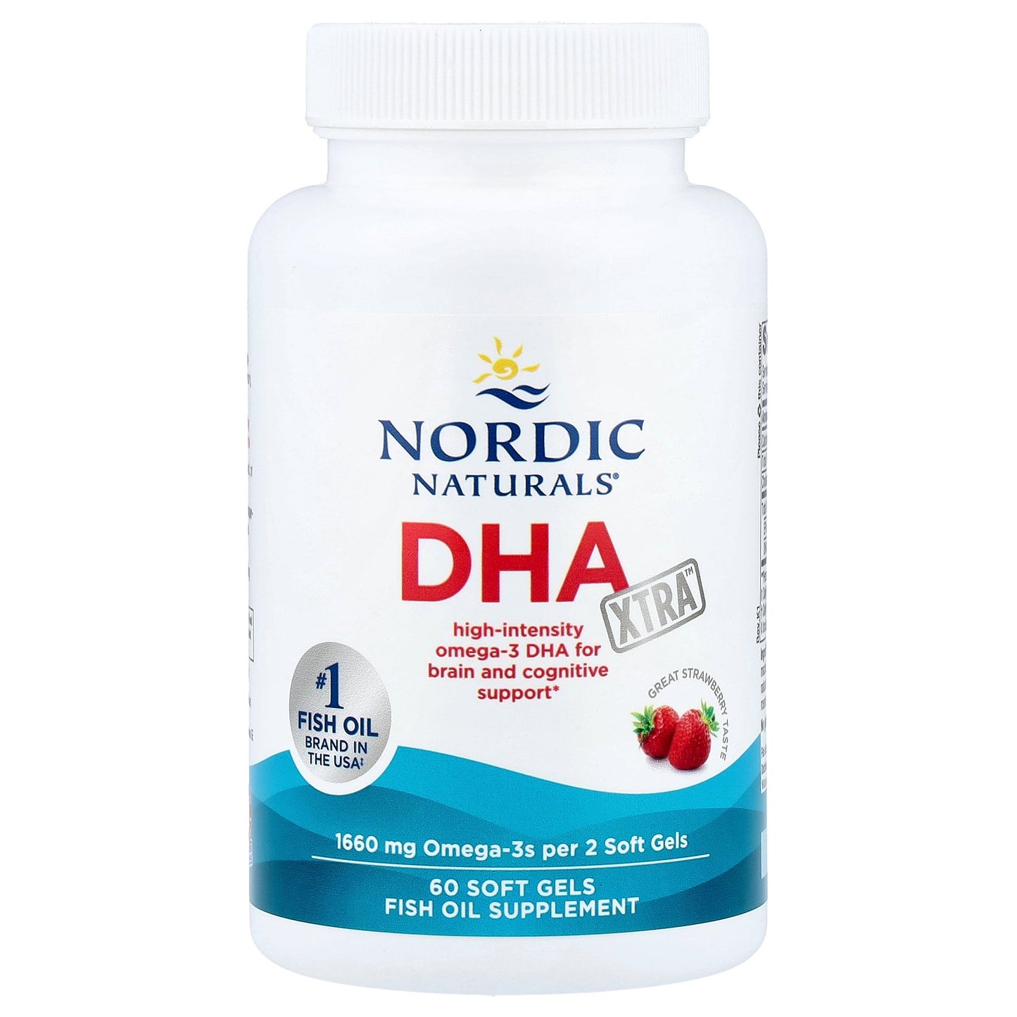 Nordic Naturals, DHA Xtra™, Strawberry, 60 Soft Gels