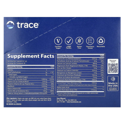 Trace, PowerPak, Raspberry, 30 Stick Packs, 0.22 oz (6.1 g) Each