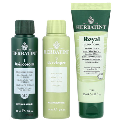 Herbatint, Permanent Haircolor Gel, 5D Light Golden Chestnut, 5.75 fl oz (170 ml)