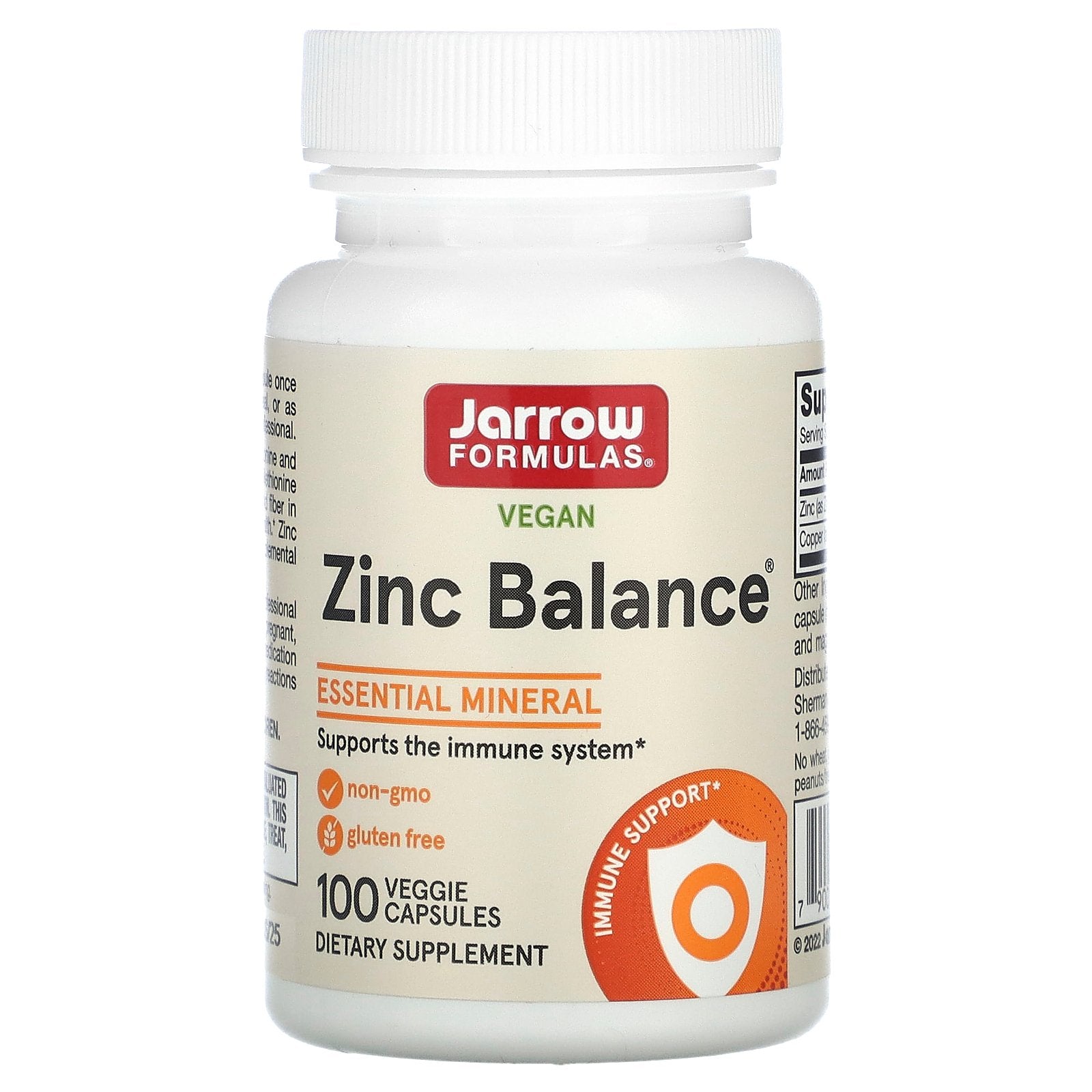 Jarrow Formulas, Vegan Zinc Balance, 100 Veggie Capsules