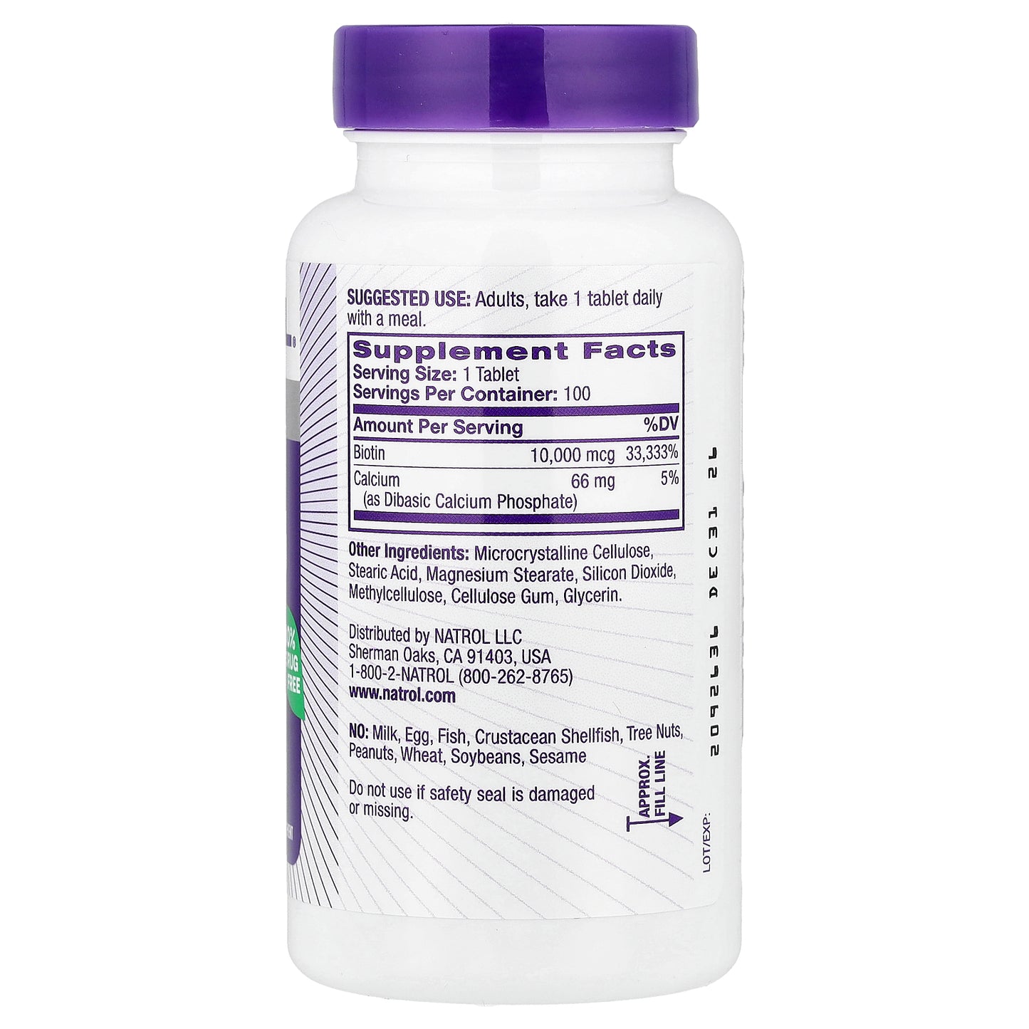 Natrol, Biotin, 100 Tablets