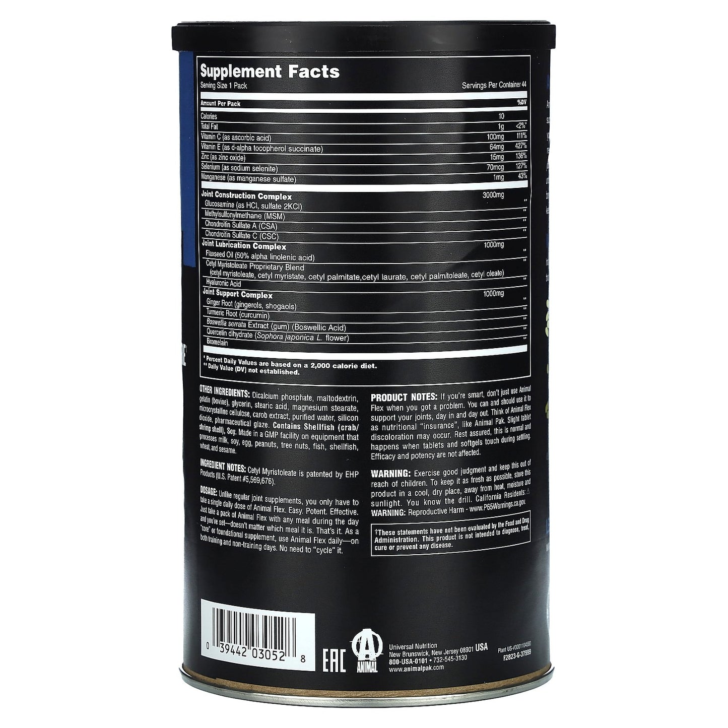 Animal, Flex, Comprehensive Joint Care, 44 Pill Packs