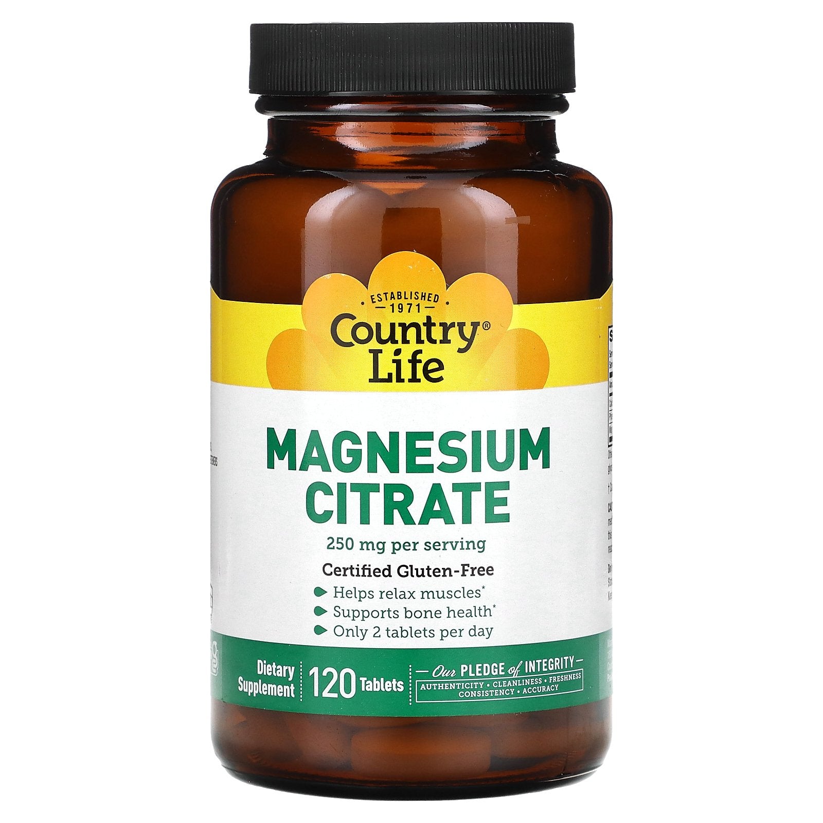 Country Life, Magnesium Citrate, 120 Tablets