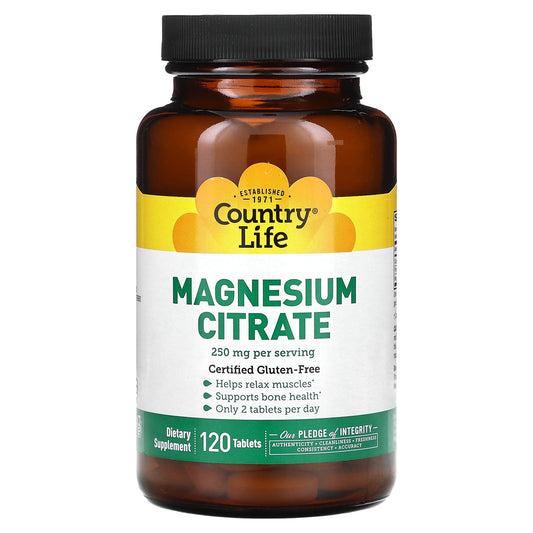 Country Life, Magnesium Citrate, 120 Tablets