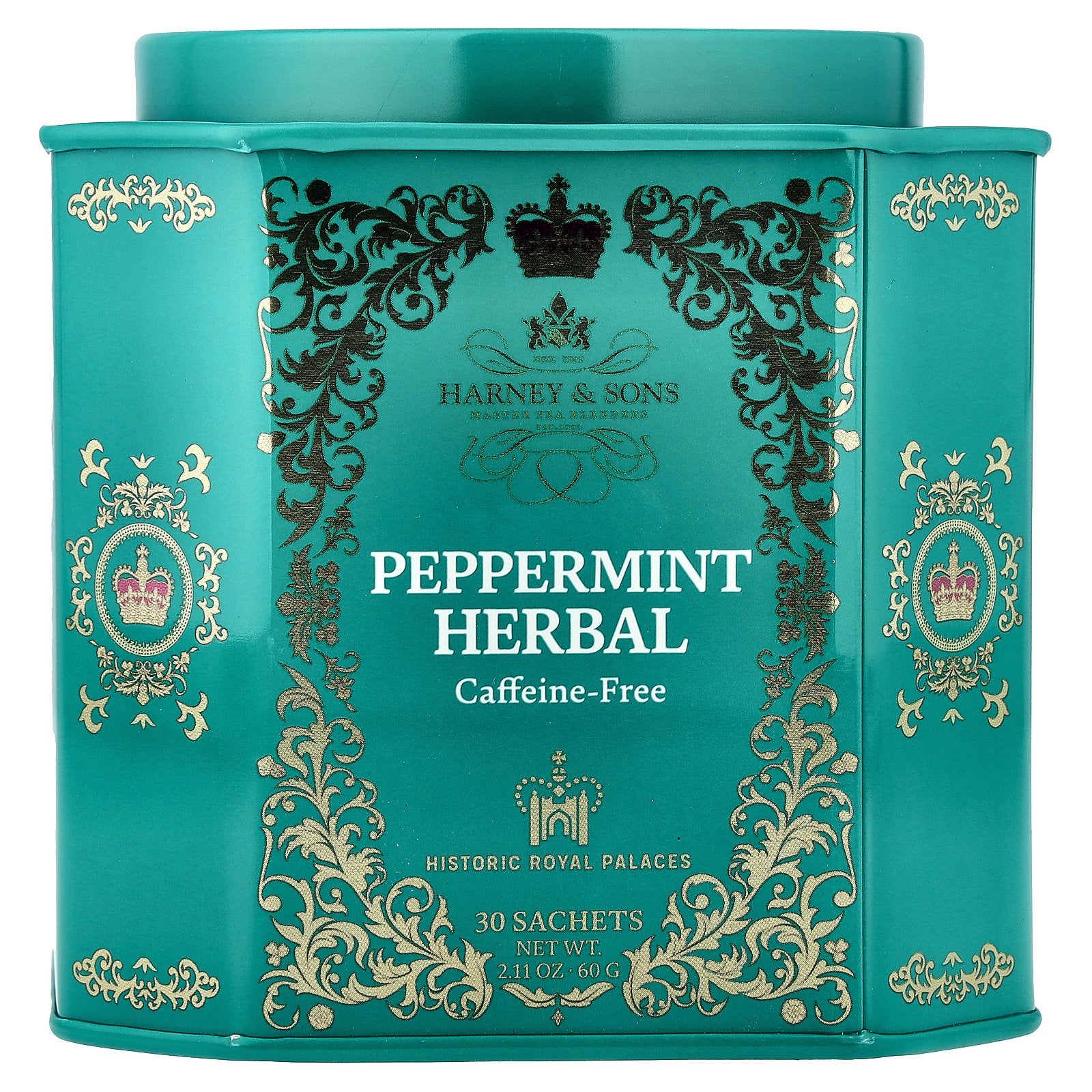 Harney & Sons, Peppermint Herbal, Caffeine Free, 30 Sachets, 2.11 oz (60 g)