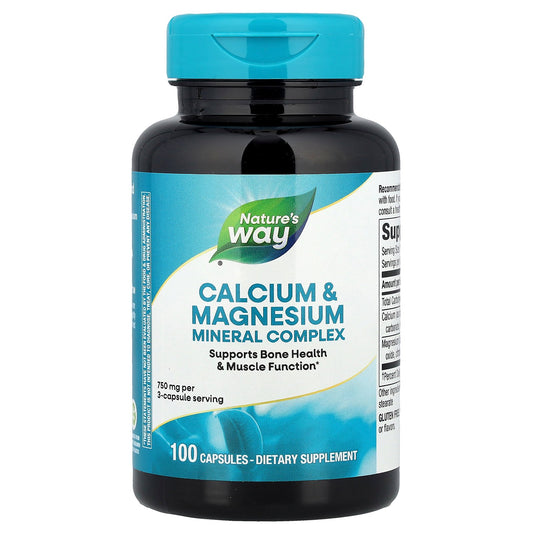 Nature's Way, Calcium & Magnesium Mineral Complex, 100 Capsules
