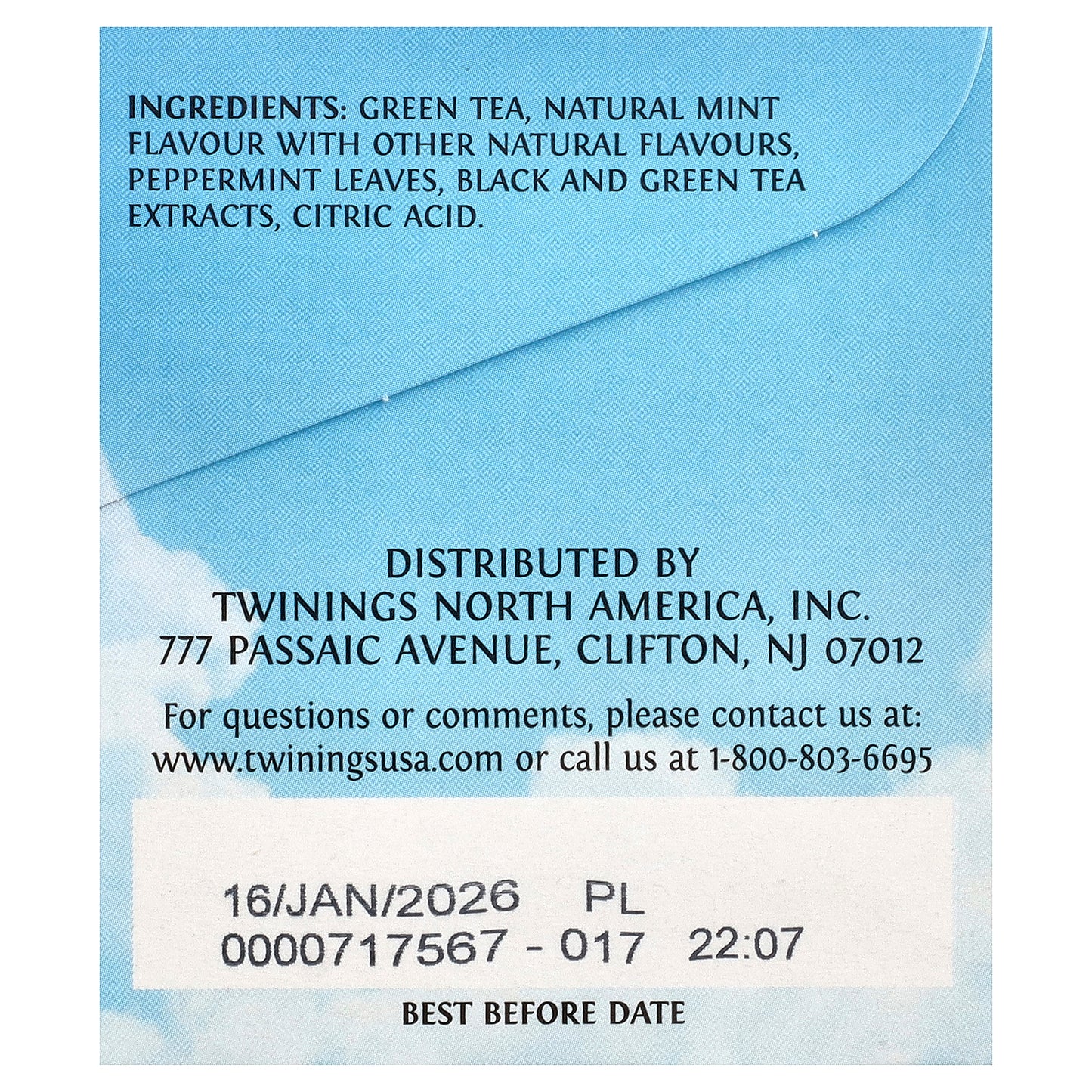 Twinings, Cold Brewed Iced Tea, Green Tea, Mint, Unsweetened, 20 Single Serve Tea Bags, 1.41 oz (40 g)