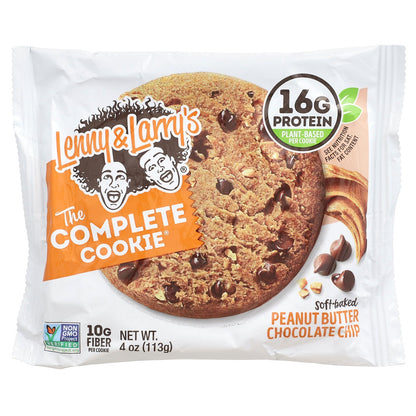 Lenny & Larry's, The Complete Cookie®, Peanut Butter Chocolate Chip, 12 Cookies, 4 oz (113 g) Each