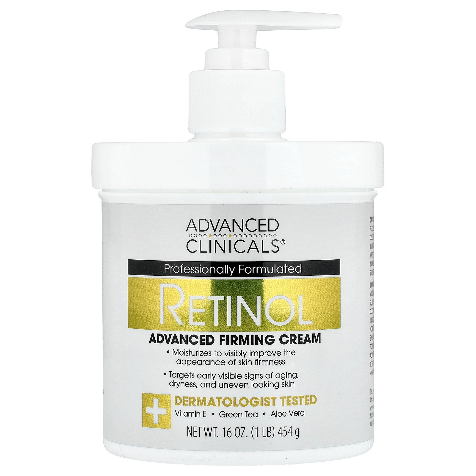 Advanced Clinicals, Retinol, Advanced Firming Cream, 16 oz (454 g)