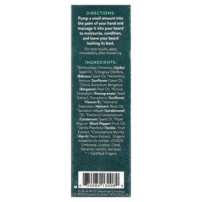 Badger, Beard Oil, Vanilla & Bergamot, 1 fl oz (29.6 ml)