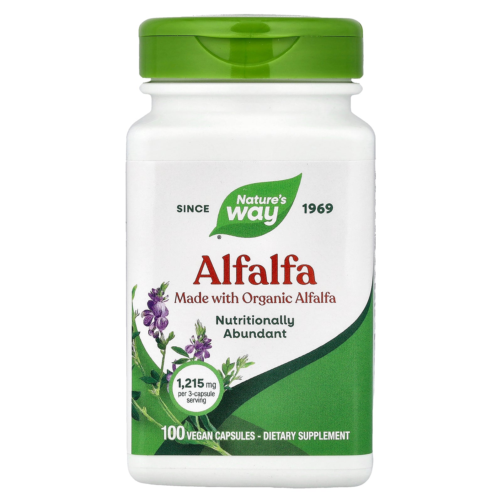 Nature's Way, Alfalfa, 100 Vegan Capsules (405 mg per Capsule)