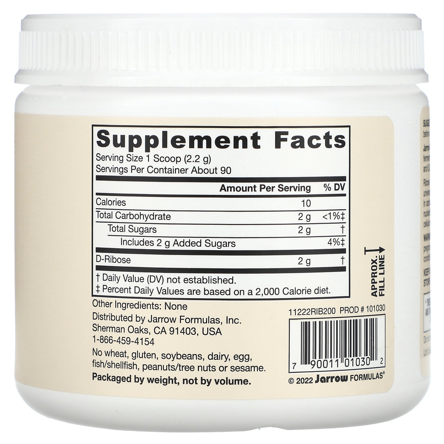 Jarrow Formulas, Vegan D-Ribose, 7.05 oz (200 g)