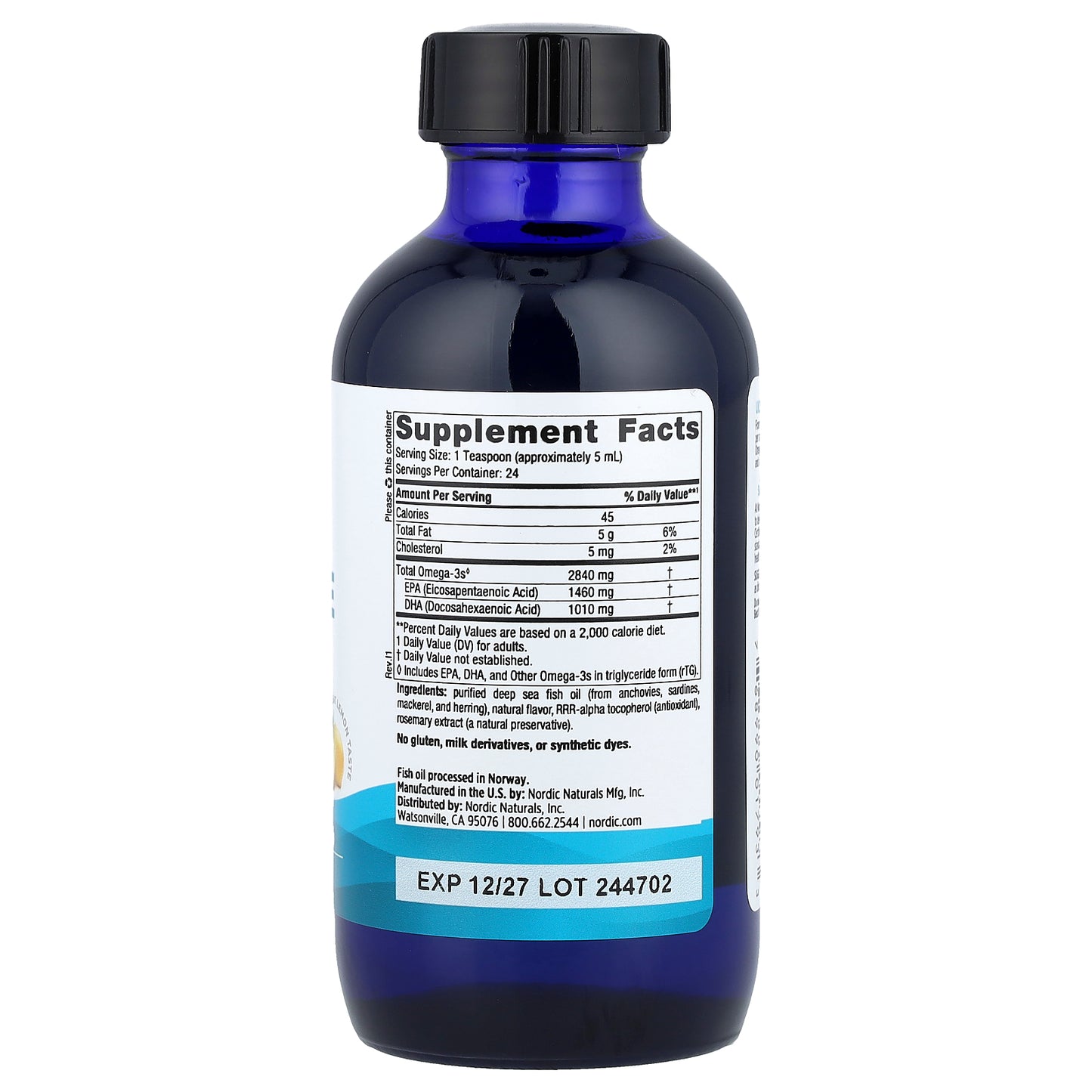 Nordic Naturals, Ultimate Omega®, Lemon, 4 fl oz (119 ml)