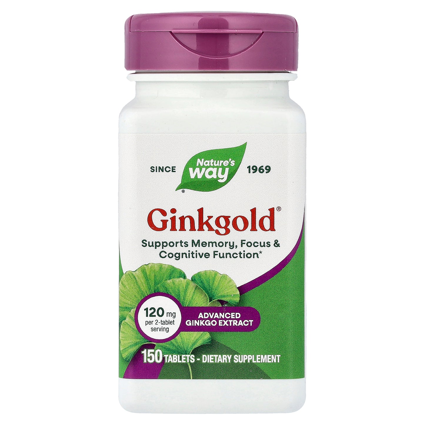 Nature's Way, Ginkgold®, 150 Tablets (60 mg per Tablet)