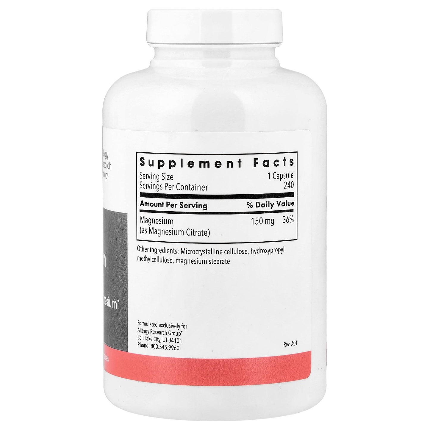 Metabolic Maintenance, Magnesium Citrate, 240 Vegetarian Capsules (150 mg per Capsule)