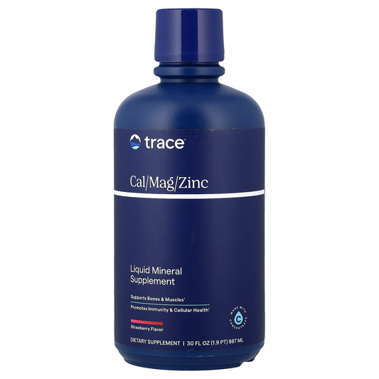 Trace, Liquid Mineral Supplement, Cal/Mag/Zinc, Strawberry , 30 fl oz (887 ml)