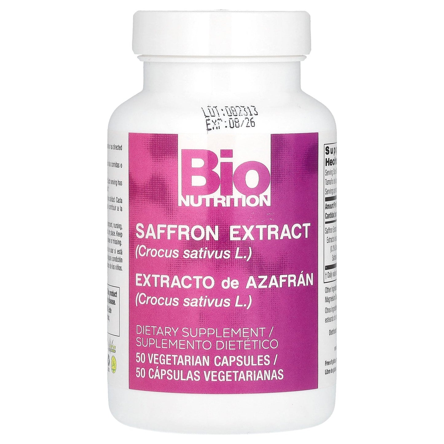 Bio Nutrition, Saffron Extract, 88.5 mg, 50 Vegetarian Capsules