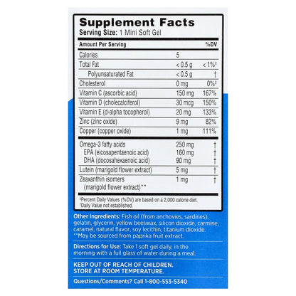 Ocuvite, Adult 50+, 90 Mini Soft Gels