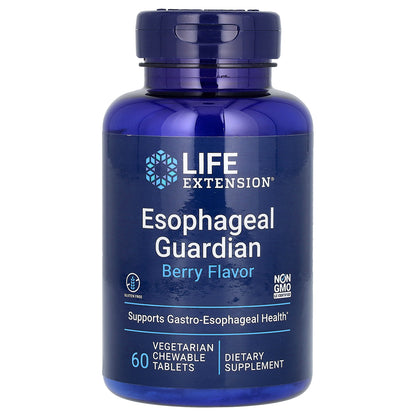 Life Extension, Esophageal Guardian, Berry, 60 Vegetarian Chewable Tablets