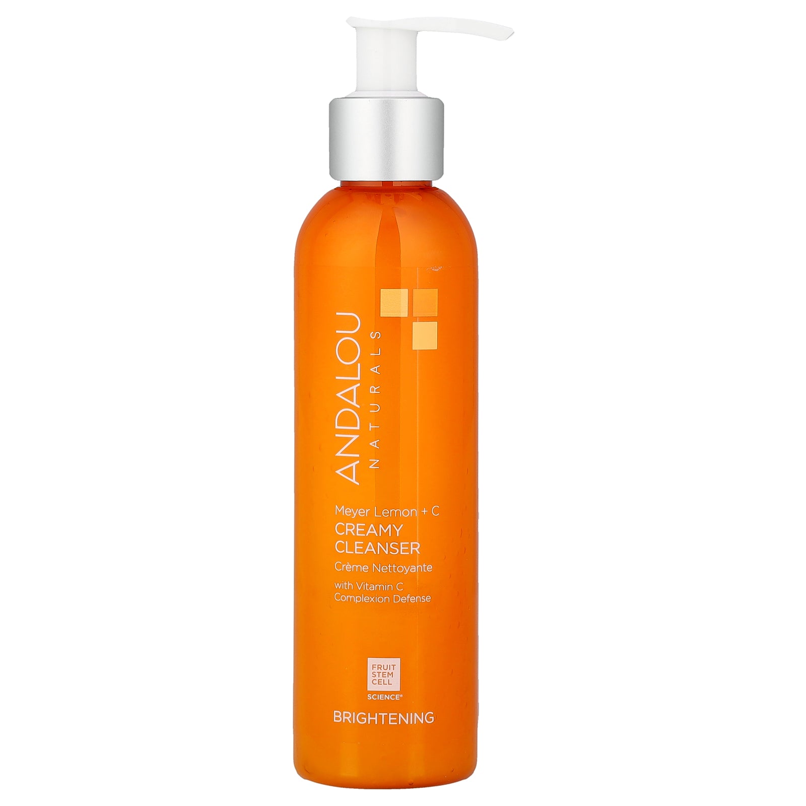 Andalou Naturals, Meyer Lemon + C Creamy Cleanser, Brightening, 6 fl oz (178 ml)