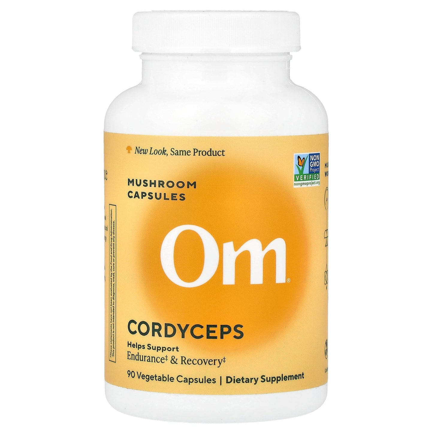 Om Mushrooms, Cordyceps, 90 Vegetable Capsules (0.66 g per Capsule)