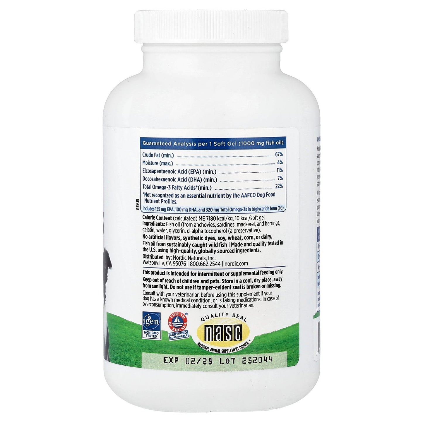 Nordic Naturals, Omega-3 Pet™, For Dogs, 180 Soft Gels