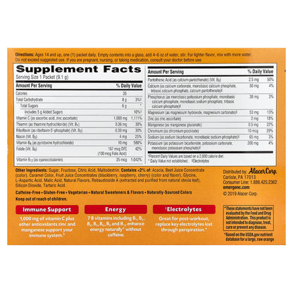 Emergen-C, Vitamin C, Raspberry, 30 Packets, 0.32 oz (9.1 g) Each