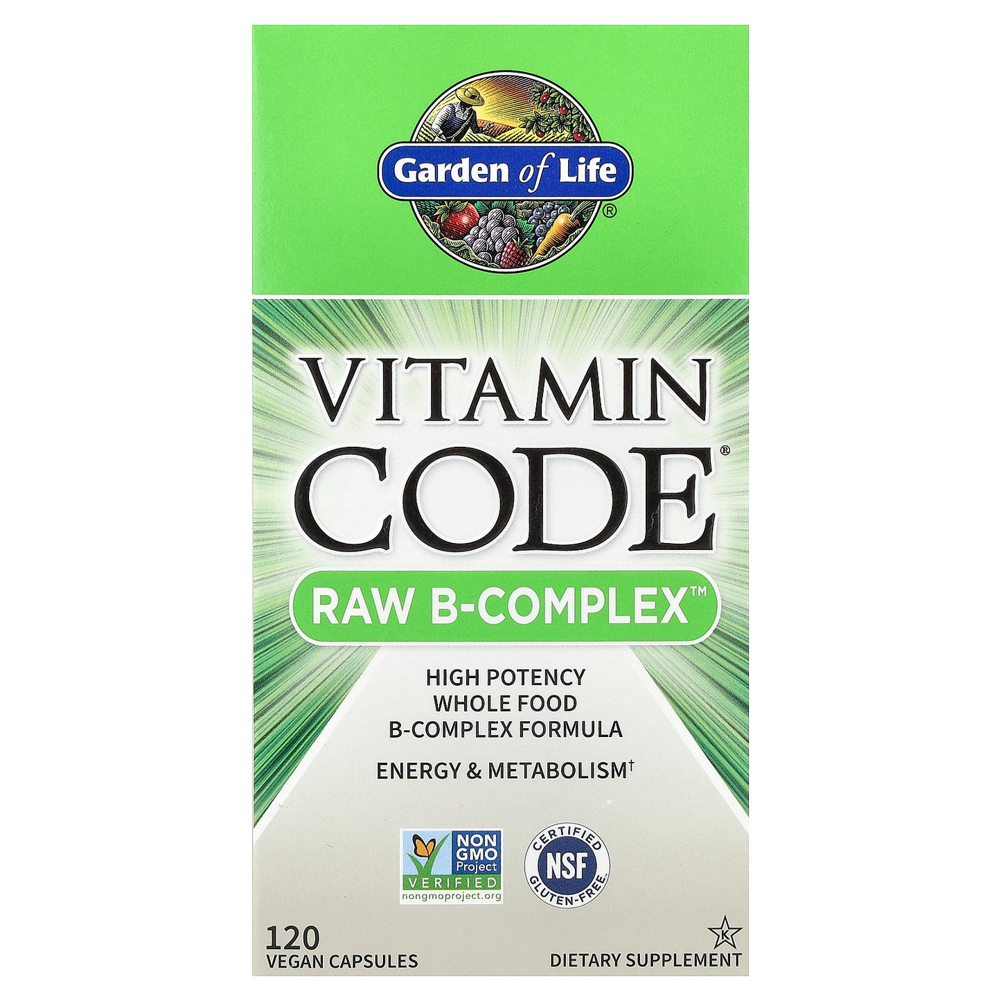 Garden of Life, Vitamin Code®, RAW B-Complex™, 120 Vegan Capsules