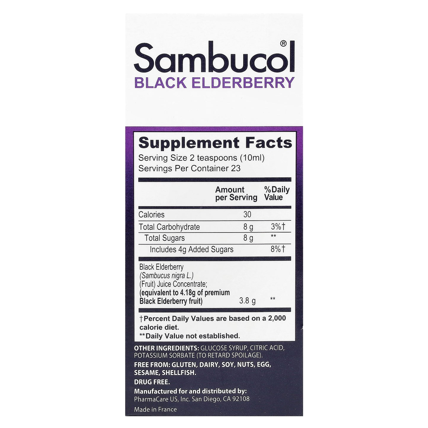 Sambucol, Black Elderberry Immune Syrup, Original Formula, 16,720 mg, 7.8 fl oz (230 ml)