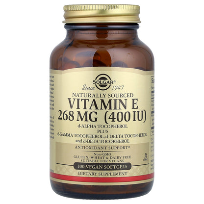 Solgar, Vitamin E, 268 mg (400 IU), 100 Vegan Softgels