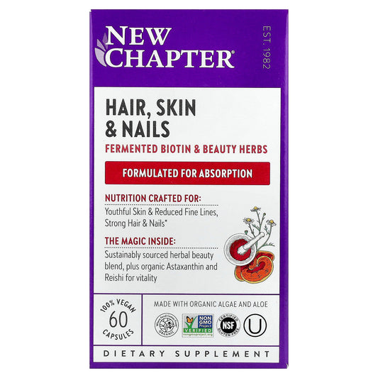 New Chapter, Hair, Skin & Nails, 60 Vegan Capsules