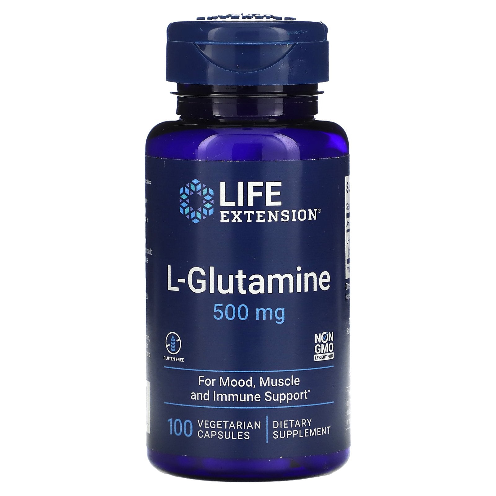 Life Extension, L-Glutamine, 500 mg, 100 Vegetarian Capsules