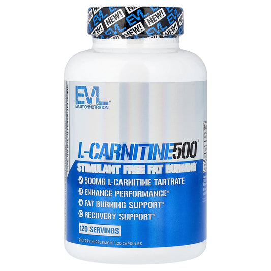 EVLution Nutrition, L-Carnitine500®, 500 mg, 120 Capsules