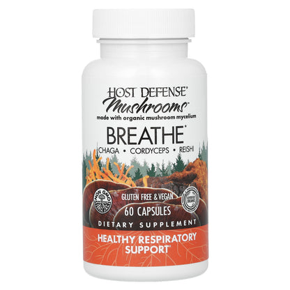 Host Defense Mushrooms, Breathe, 60 Capsules