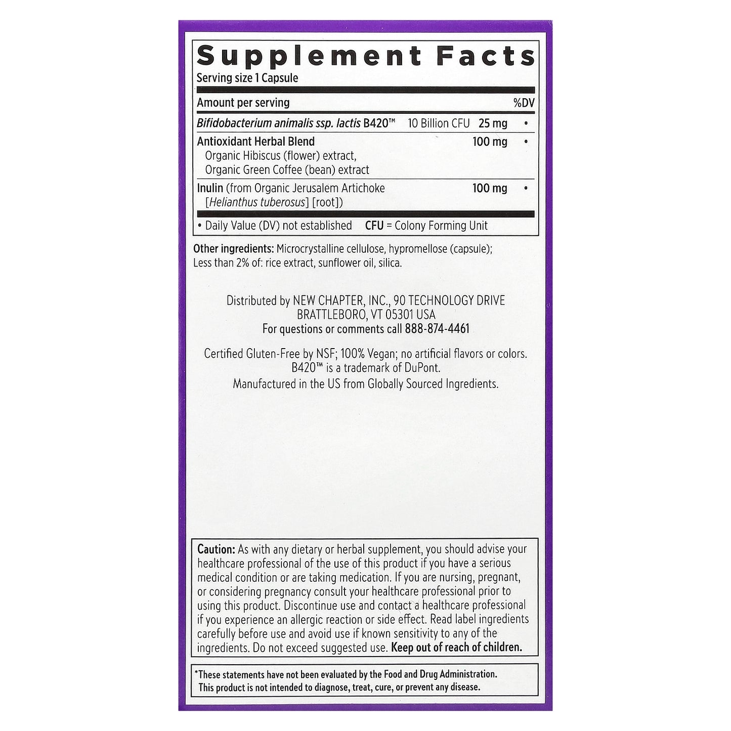 New Chapter, Daily Dual Biotic, Probiotic + Prebiotic, 60 Vegan Capsules